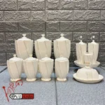با کیفیت سرویس پاسماوری و ادویه 14 پارچه مدل استیج سفید