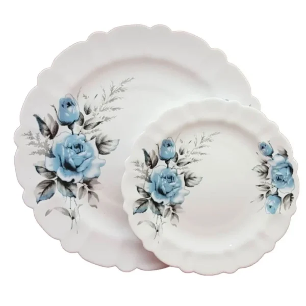 خرید سرویس غذا خوری 25 پارچه گرد مارگارت فیروزه ای