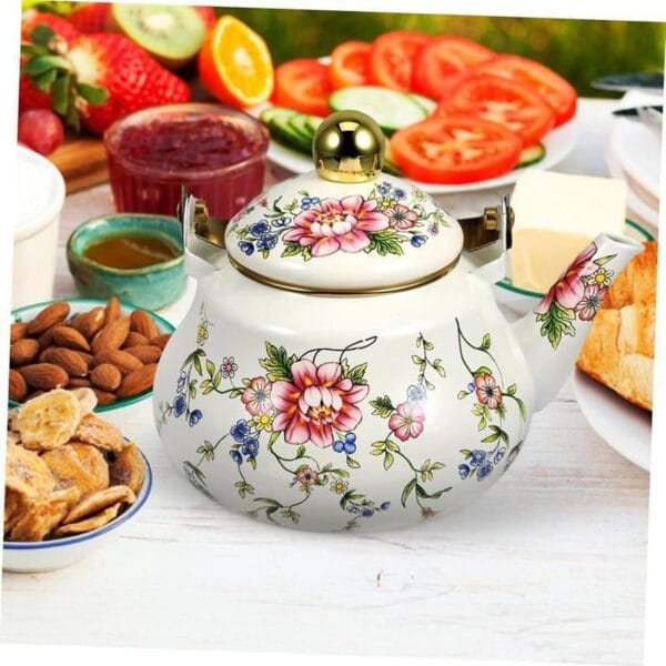 کتری تک لعابی گلدار  281