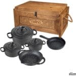 سرویس قابلمه چدن نالینو مدل Fico ۸ پارچه با جعبه چوبی